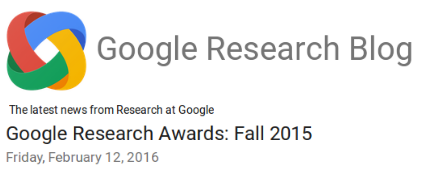 GoogleResearchAwardFall2015